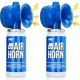 Fingig 2pcs 1.4oz Boat Air Horn, Loud Mini Safety Horn Can, Sports Event Starting Horn, Mini Small Compressed Blow Fog Bear Air Horn, Celebrate Victory