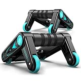NENGGE Bauchtrainer Ab Roller Klappbar Bauchroller Bauchmuskeltrainer Multifunktion Fitnessgerät für Frauen Männer Bauchmuskeltraining Muskelaufbau für Zuhause Fitness
