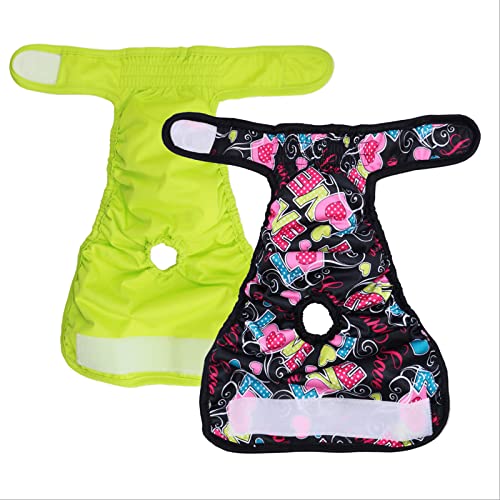 Image of Washable Dog Diapers (7 Pack), Durable Doggie Diapers, Premium Female Dog Diapers (M Pattern C) YMG001 YMG