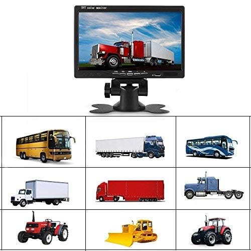 Camecho 12 V - 24 V Coche Copia de Seguridad cámara Impermeable visión Nocturna cámara de visión Trasera con Cable Sistema Kit + 7 LCD Monitor para autobús/Remolque camión/Van/RV/Los campistas