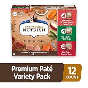 Rachael Ray Nutrish Wet Dog Food, Natural Food for Adult Dogs with Added Vitamins, Minerals & Nutrients, Beef, Chicken, and Gentle Digestion Variety Pack, 13 Ounce Can (Pack of 12) Rachael Ray Nutrish Wet Dog Food Natural Food for Adult Dogs with Added Vitamins Minerals Nutrients Beef Chicken and Gentle Digestion Variety Pack 13 Ounce Can Pack of 12