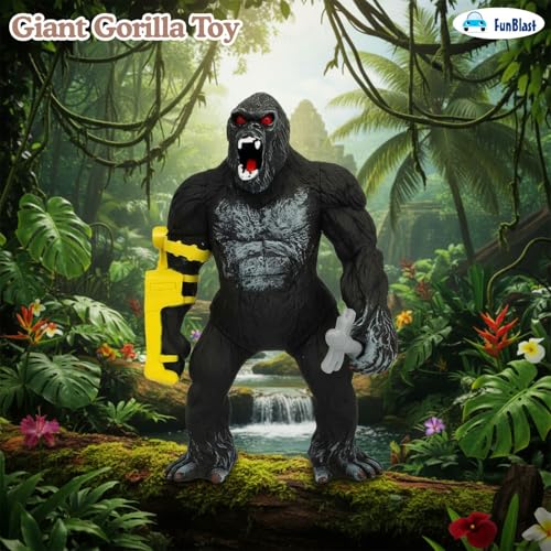 Image of FunBlast Gorilla Action Figure Toy for Kids - Black Gorilla Toy, Toys for Boys 3+Years, Super Hero Toys, Giant Gorilla Toy, Role Play Toy for Kid, Birthday Gift for Kid