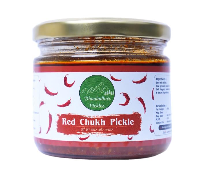 Dhauladhar Pickles from Himachal (No Artificial Preservatives or Harmful Chemicals, No Added Colors | Purely Homemade, 100% Vegetarian) - 300 Grams (Red Chukh) (B0D29DF628) Amazon Price History, Amazon Price Tracker