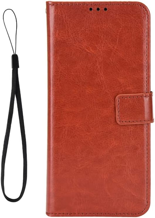 MAOUICI Compatible with Wallet Case for Zte Blade A53+Zte Blade A53 Plus (6.52 inches),Wallet Flip Cover,Leather Folio Protective Cover Brown