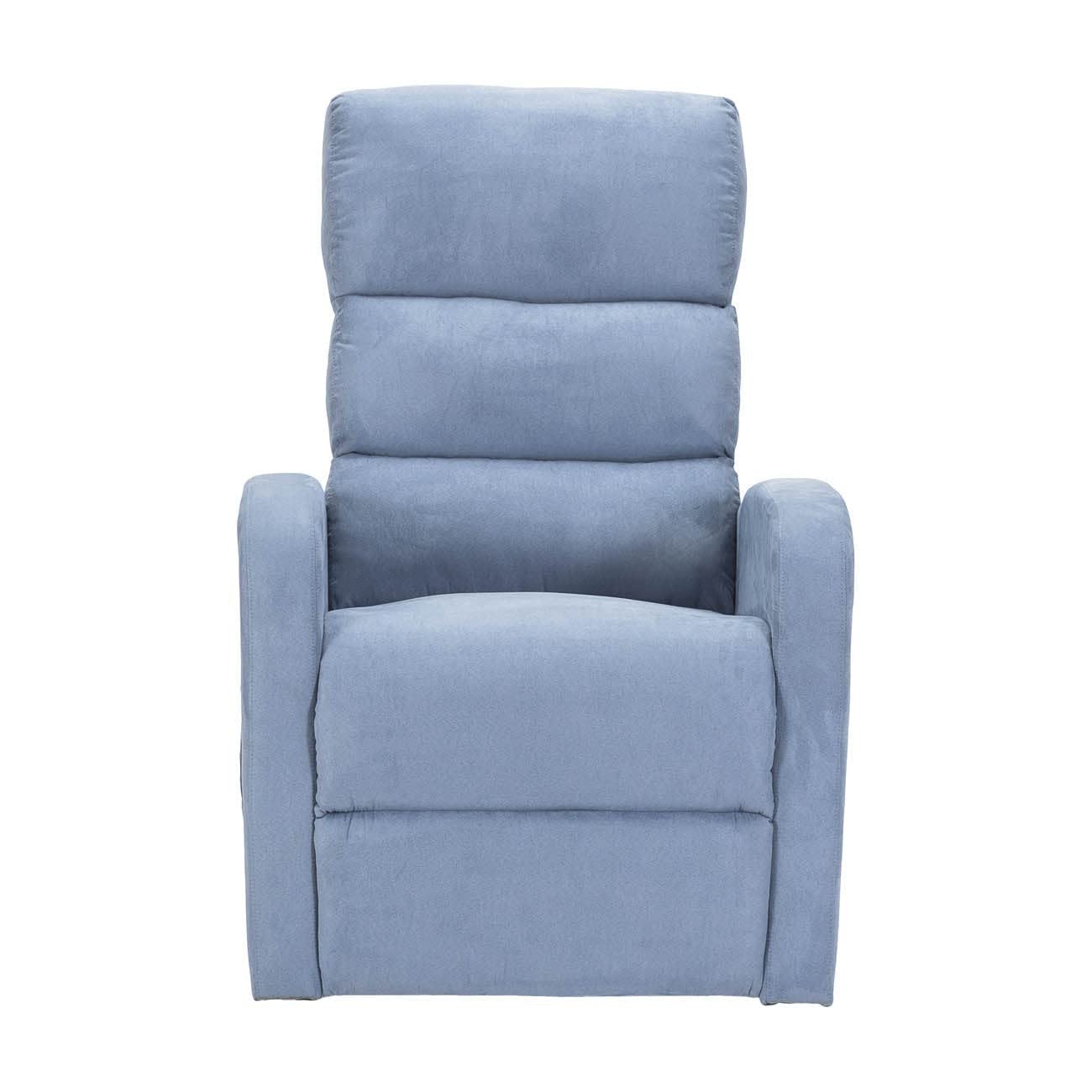 SIME Robin1 Poltrona Alzapersona reclinabile Detraibile 19% Kit 4 ruote seduta micromolle schienale fiocco poltrone elettriche poltrone relax Azzurro