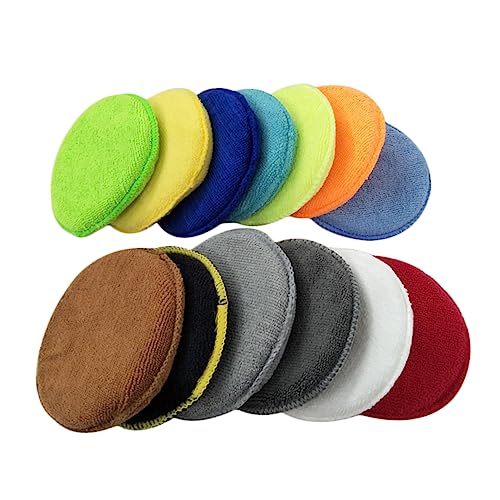 Cabilock 10 PCS Microfiber Wax Applicator Pads Wax Applicators for Car Detailing Random Colors Durable Reusable and Scratch Reducing Design for Smooth Application Random Color