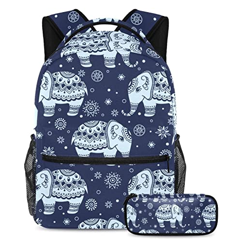 Sac ethnique tribal indien Leisure Campus avec porte-bouteille, sac à dos de voyage scolaire