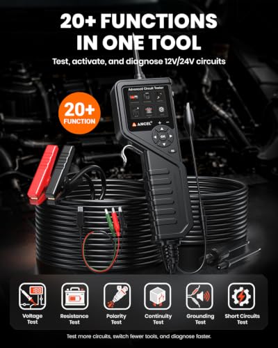 Image of ANCEL PB600 Power Circuit Probe Tester for DIY Enthusiasts, All-in-One with Component Activation, Short /Open Circuit, Polarity & Continuity Test, Multimeter /Oscilloscope Ohmmeter Mode, Electrical Tool