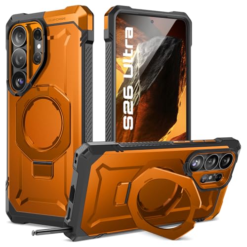 Image of SUPCASE for Samsung Galaxy S26 Ultra Case with Kickstand (Unicorn Beetle Grip), [Wireless Charging Compatible] [Military-Grade Protection] Heavy-Duty Magnetic Phone Case for S26 Ultra 6.9 Inch, Coral