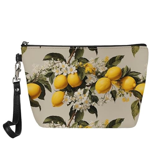 Borsa cosmetica da donna borsa da viaggio organizer pelle da toilette per cosmetici per beauty bag Limone Organizer per borse