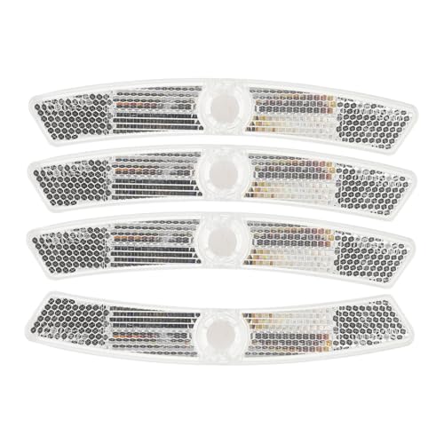 OSOLADY 4pcs Bike Reflectors Durable Reflective Yield Symbol for Enhanced Nighttime Visibility Easy Installation Bicycle Reflectors for Cycling Safety for Road and Mountain Biking