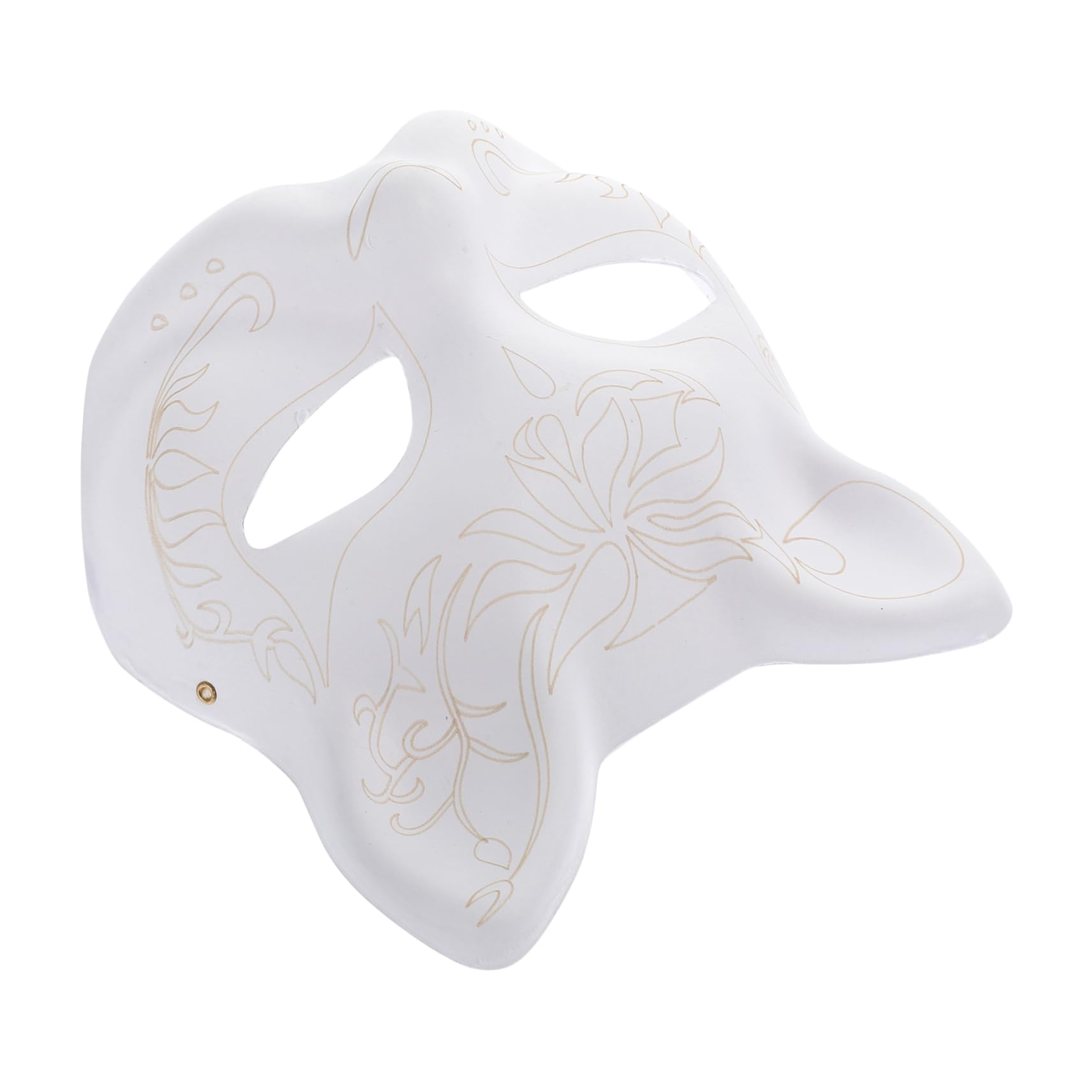 VINTORKY DIY Cat Face Mask Blank Paintable Paper for Halloween and Festivals Safe Paper Material for Creative Unique Design Opportunities for Adults