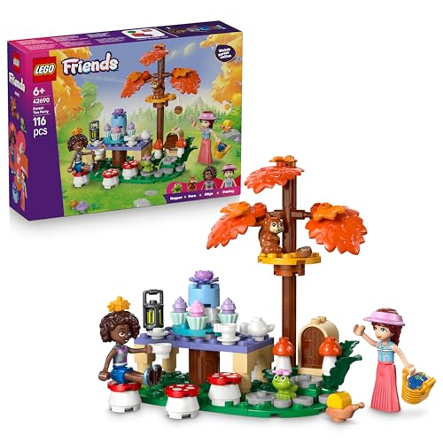 LEGO Friends Tea Party nella Foresta - Set di Giochi di Ruolo con 2 Mini Bamboline, 3 Animali, Accessori e Cibo Giocattolo - Idea Regalo di Compleanno per Bambine da 6 Anni in su - 42690