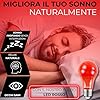 DM TECH Luce Notturna Rossa Melatonina E27 - Lampadina + Luce Rossa