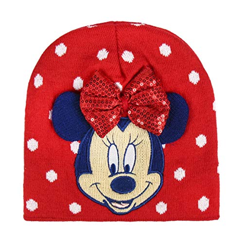 Cerdá Life'S Little Moments Gorro Con Aplicaciones Minnie Punto, Rojo (Rojo 44), One Size (Tamaño Del Fabricante:one Size) Unisex Adulto