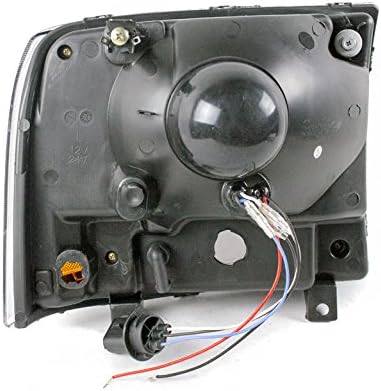 LED DRL Black/Smoke Lens Headlights Compatible with 1999-2004 F-250/F-350/F-450/F-550 Super Duty/Excursion