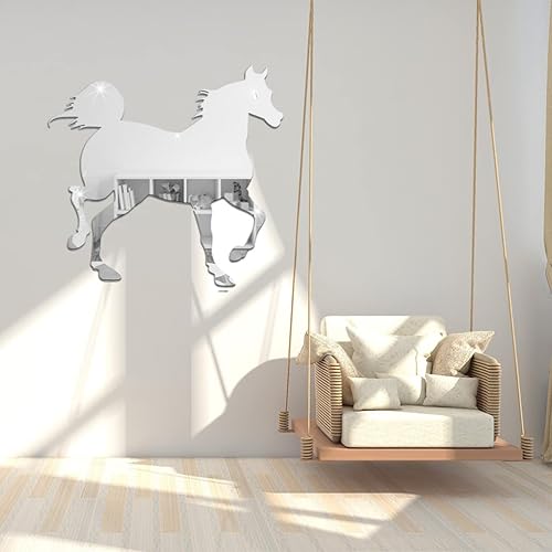 Miniatura 3 de ARTIBETTER Adhesivos de acrílico 3D para decoración de pared, con forma de caballo, bricolaje, autoadhesivas, arte de pared, para el hogar, sala de