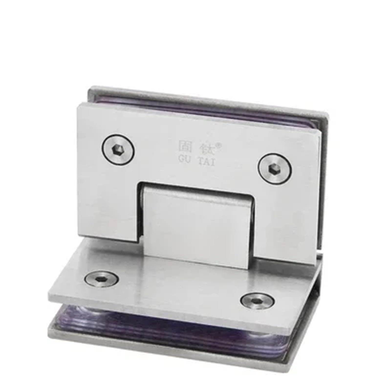 Gadsqdkok Ss-90Sb Stainless Steel Frameless Glass Nickel Brush Door Hinge 90 Degree Bathroom Clip Bathroom Folding Glass Clip Bt-4002(Ss-90Sb)