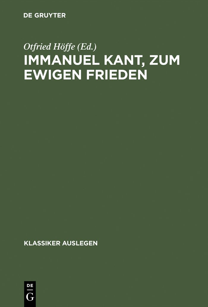 Immanuel Kant: Zum Ewigen Frieden by  VCH - 9783050026930
