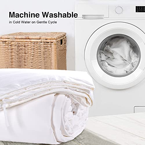 Since Silk All-Season Silk Comforter, White Silk Duvet For Night Sweats Hot Sleepers，100% Long Strand Mulberry Silk, 100% Cotton Duvet Cover(King(90-102In)) #TOP5