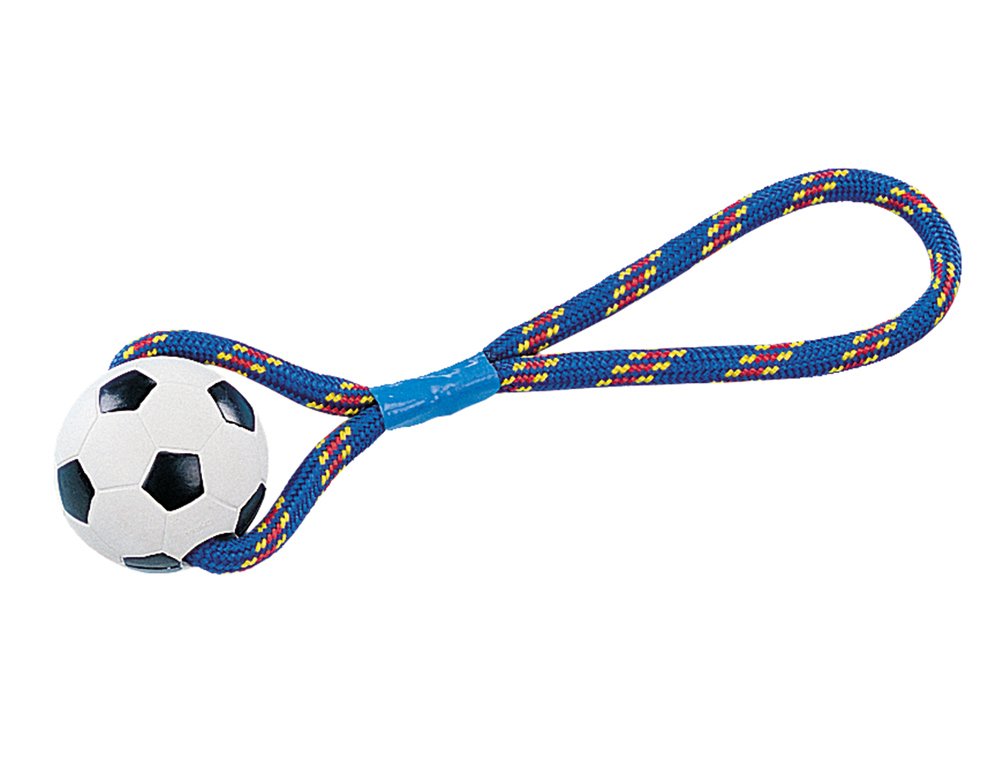 Nobby Rubber Ball with Rope, 8 cm