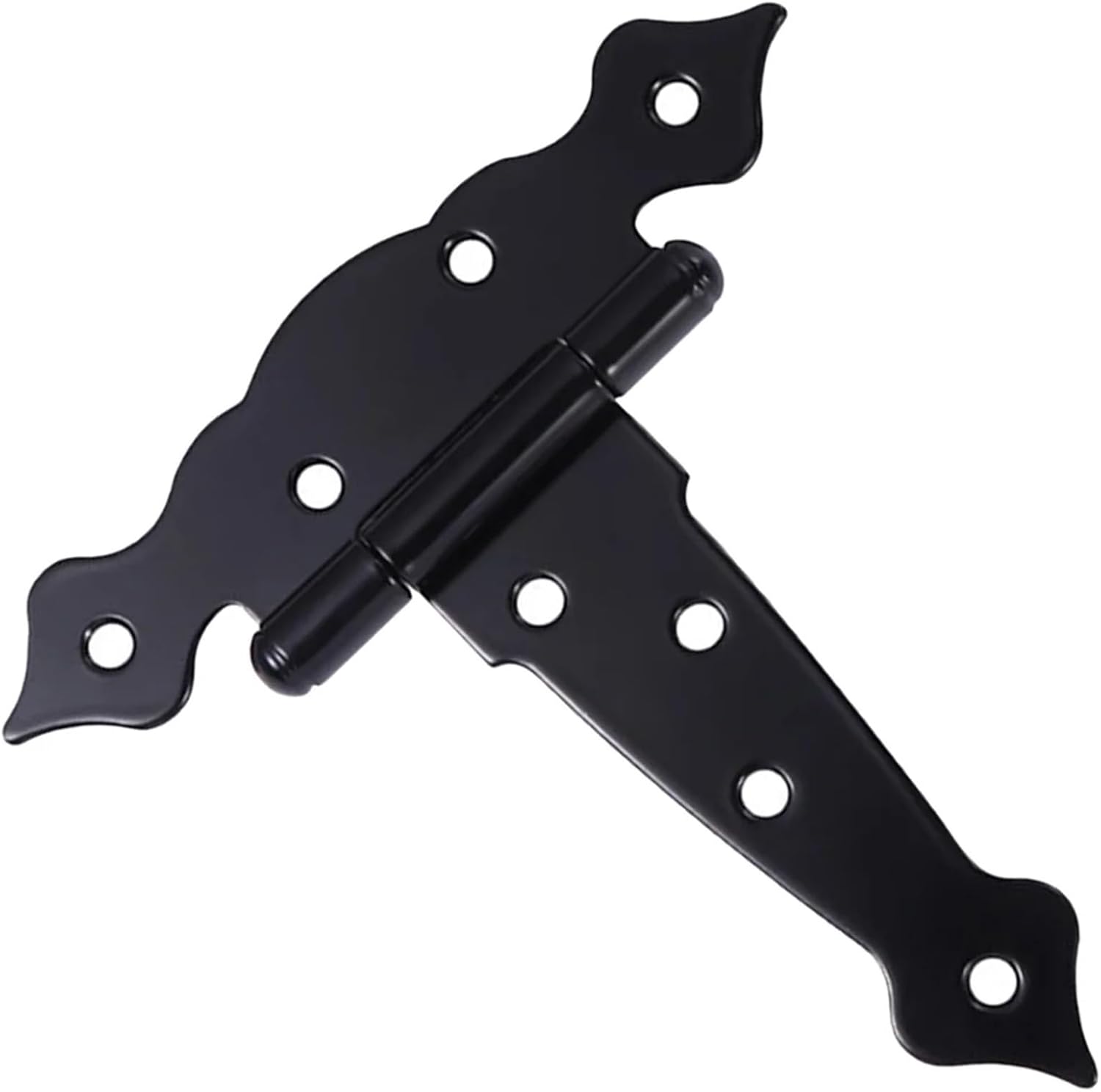 2Pcs Black Heavy Duty T Hinge Gate Hinges for Shed Yard Door Fence Hardware Metal