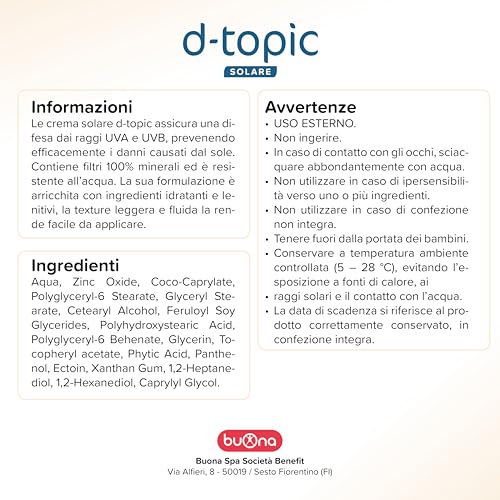 Buona D-Topic Crema Solare Baby
