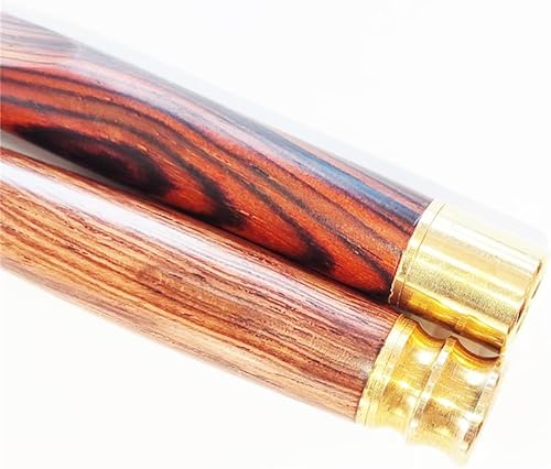 Miniatura 2 de Juego de 2 portacigarrillos de madera con interfaz de metal, hecho a mano de madera natural, portátil, reutilizable, regular