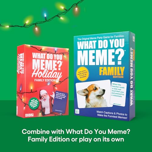 WHAT DO YOU MEME? Holiday Family Edition by Relatable, Holiday Games Expansion Pack, Christmas Party Game, Includes 30 Photo Cards and 90 Caption Cards - Image 3