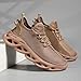 RSZGSWS Lightweight Sneakers for Men Fashion Athletic Gym Non-Slip Training Shoes Breathable Lightweight Arch Support Running Shoes Brown