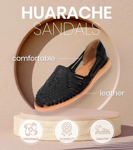 Image of Macarena Collection Womens Shoes Leather Sandals for Women | Huarache Handmade Mexican Sandals | Comfortable & Stylish Womens Sandals 4150