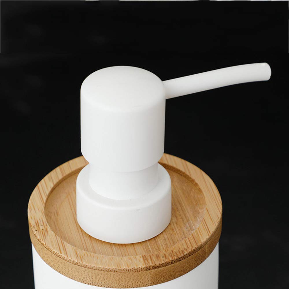 Nórdico Estilo Juego de Accesorios de Baño de Resina Conjunto de Baño con Porta Cepillo de Dientes, 2 Tazas, Dispensador de Jabón Líquido, Jabonera, Blanca,with Handle Tray