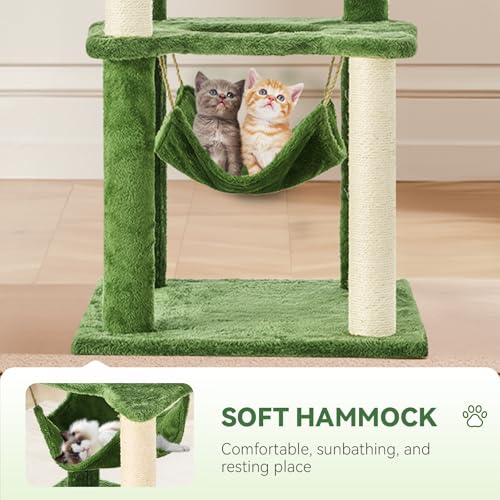 Árbol para Gatos con Hojas Verdes, Torre Multi-Niveles de 61" miniatura 6