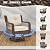 Suvivityse 6 Pieces Wicker Patio Furniture Set Conversations Sets, 2 Outdoor 360° Swivel Chairs, Patio Swivel Chair with Table and Ottoman for Garden, Poolside, Backyard (Beige)