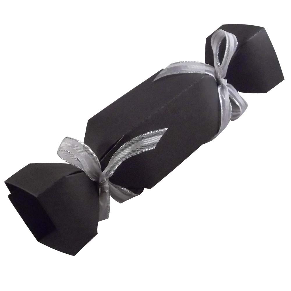 50 x Black Christmas Cracker Boxes Christmas Favour Boxes