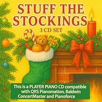 3 CD SET STUFF THE STOCKINGS QRS PIANOMATION PIANOFORCE BALDWIN CONCERTMASTER COMPATIBLE PLAYER PIANO ALBUMS - CHRISTMAS SOLO PIANO