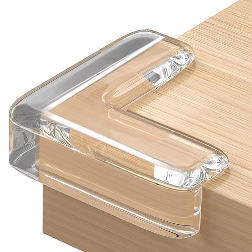 OKETHERMO Transparent Corner Protectors, Baby Protection, Furniture Corner Protectors, Child Protection Corner Guards for Furniture, Tables and Sharp Corners (L-Shape/12PCS)