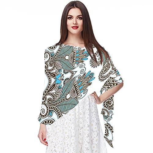 Écharpe mandala ethnique pour femme idéale pour vos tenues de plage d'été
