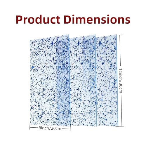 Image of TOEPODO Glitter Acrylic Sheet Irregular Glitter 1 /8 Thickness Sparkle Plastic Acrylic Panels for Laser Cutting Engraving Craft DIY Decor Ornaments (3, Blue, 8x12 Inch)