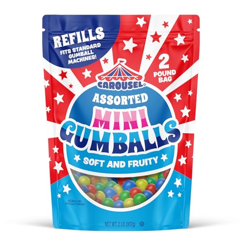 Carousel Assorted Gumballs Refill Bag 2lb