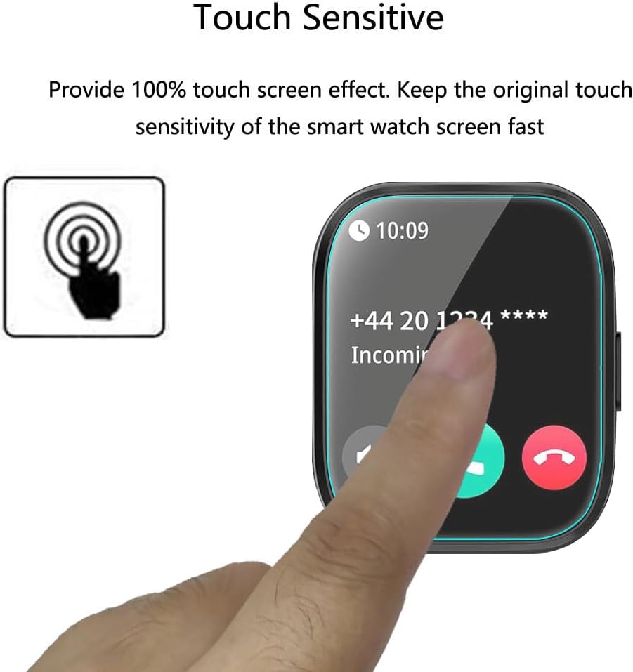 for Aycy Smart Watch P114 Screen Protector 1.85" [5 Pack] HD Clear Soft PET Film [Anti-Fingerprint] [Anti-Scratch] [Bubble Free] Compatible for PEFUPEW Ddidbi Paukila Aycy P114 Smartwatch - Image 5