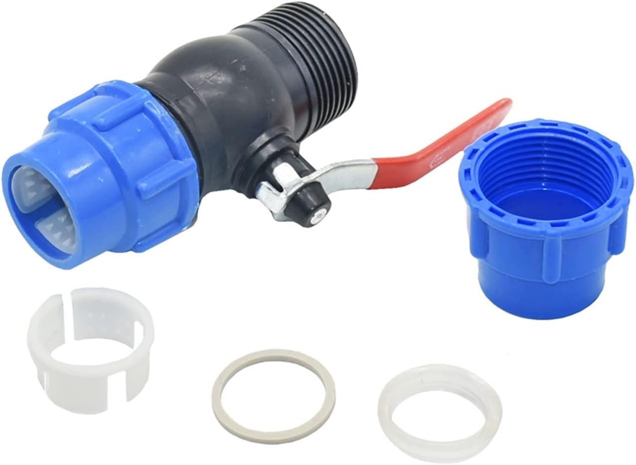 NALsa 20/25/32/40/50/63mm Plastic Water Pipe Quick Ball Valve Connector Tee Water Splitter T-Type Pe Pipe 3-Way Coupler 1Pcs (Color : 32MM x Tee)