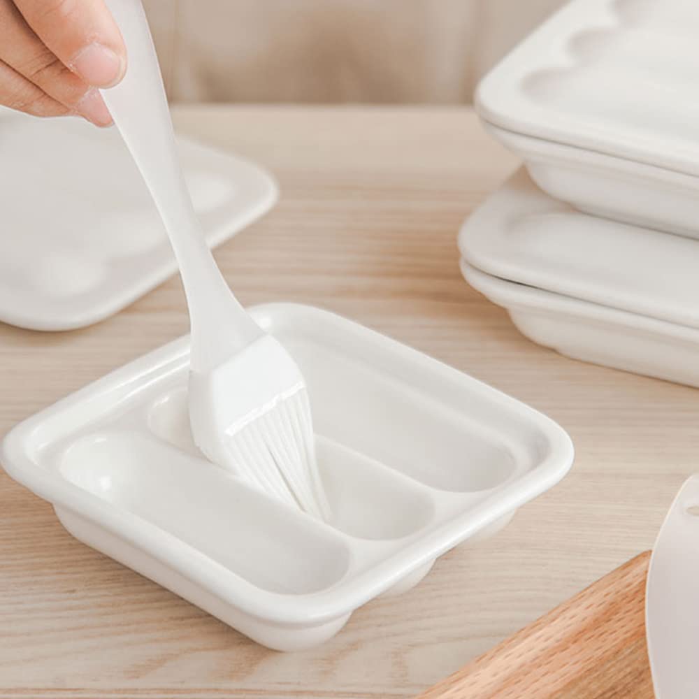 Molde de Salchicha de 3 Cavidades Antiadherente de Porcelana Blanca, Juego de 2