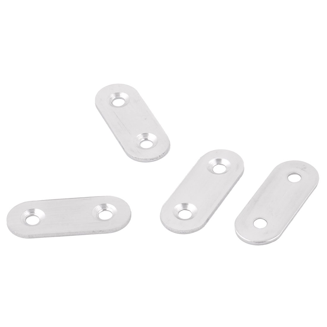 Uxcell Silver Sourcingmap Metal Flat Repair Joining Brace Mending Fixing Plate 40Mm X 16Mm X 2Mm 4 Pcs