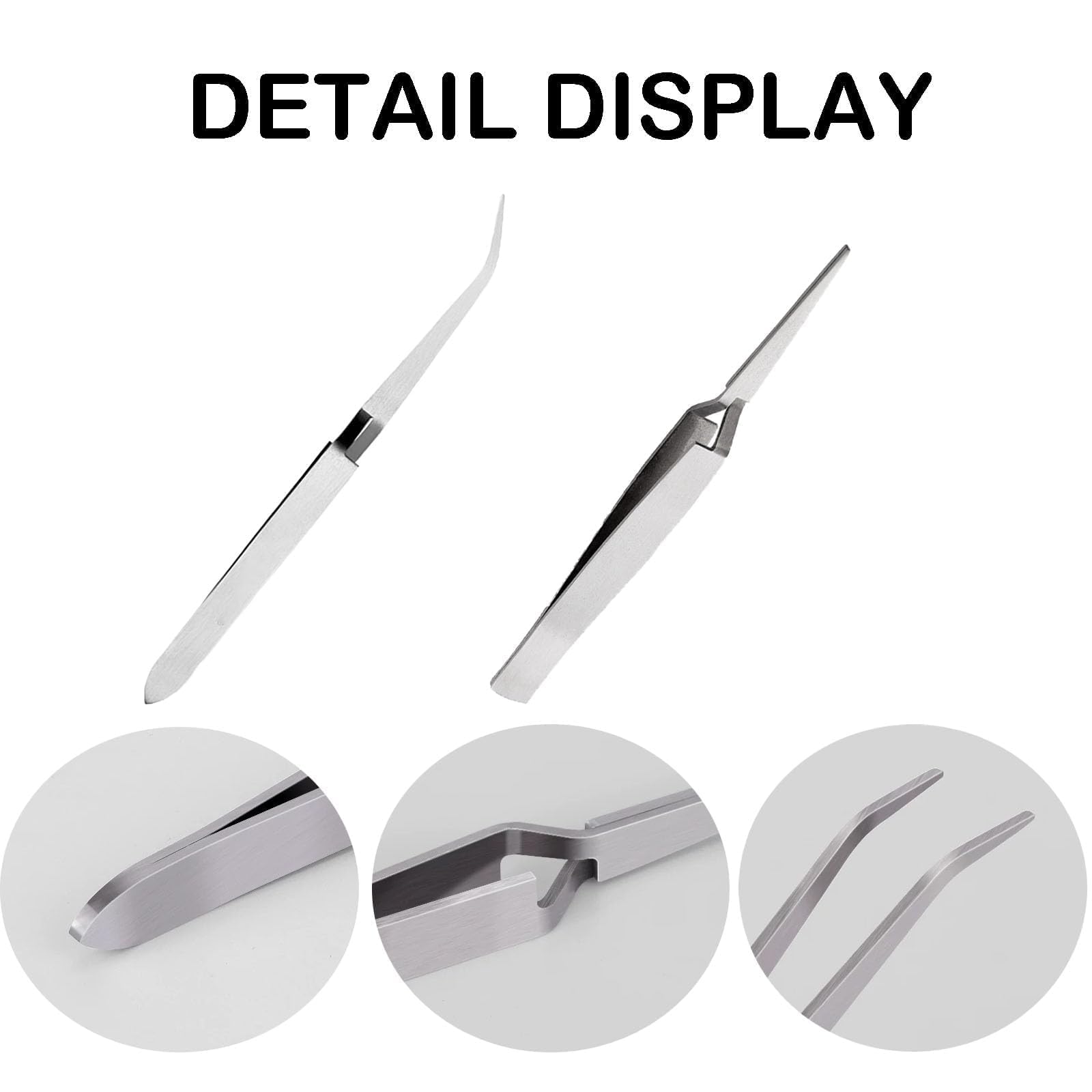 GVSS 2 Pièces Pince a Pincher pour Ongle 118mm et 145mm, Pince a Ongle,Pince a Pincher,Pince à Pincher ongles,Pince Ongle,Pince Nail Art,Pince Extension Ongle en Acier Inoxydable