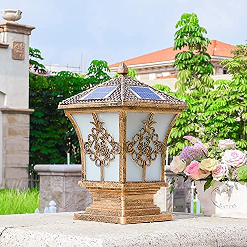 Europejski styl antyczna lampa kolumnowa willa ściana drzwi zewnętrzne Solar Garden 220IP55 ochrona przed rdzą wodoszczelna solarna lampa kolumnowa LED Przestrzeń: wspólny dziedziniec