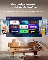 iSinbox 4K Beamer Outdoor mit Netflix, 2x20W Dolby & DTS, HDR10+, WiFi 6 – Ansicht 2