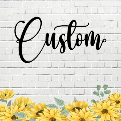 Custom Name Sign Custom Script Metal Words Personalized Name Plaque Laser Cut Metal Names Wall Door Decor Office Nursery Living Room Any Size Any Font