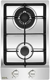 Cooktop Dominó a Gás 2 Bocas Eos Chama Tripla Inox Ecg02 Bivolt