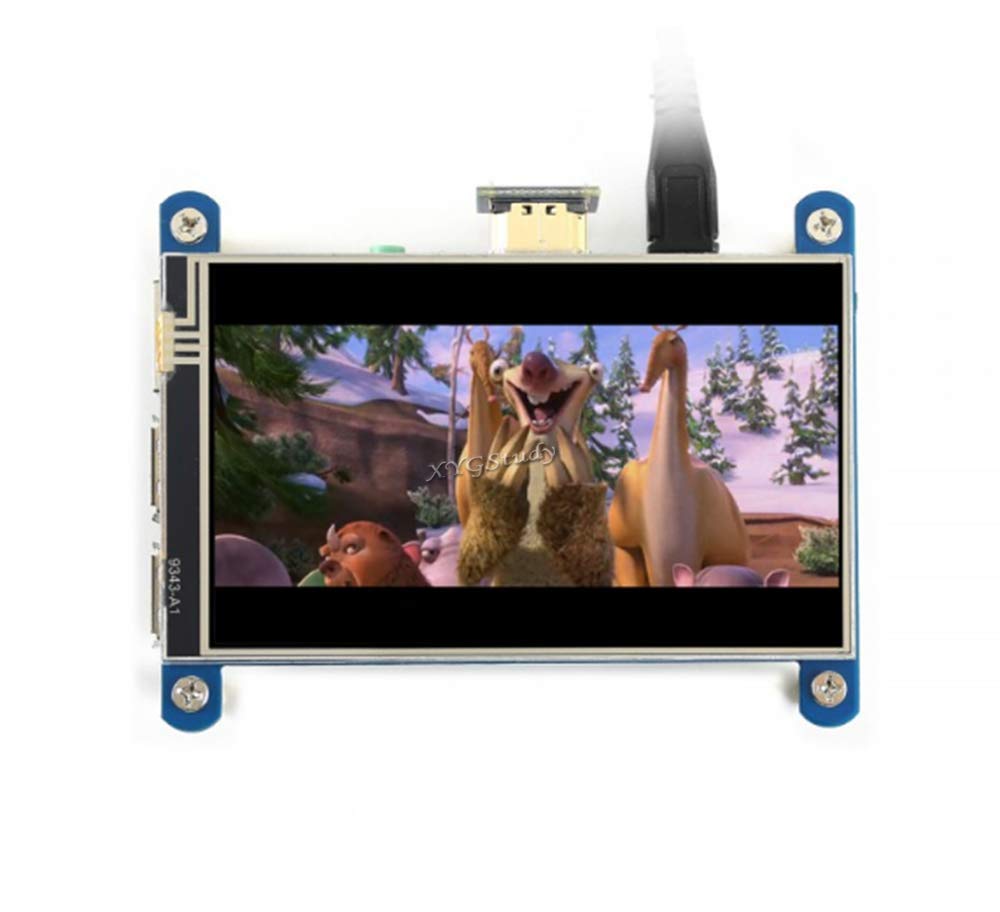 4inch HDMI LCD (H), 4 inch Resistive Touch Screen Display IPS LCD 480x800 HDMI Interface Audio Output Compatible with All Revision of Raspberry Pi @XYGStudy